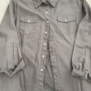 Stylish Button-Up Shirt Jacket